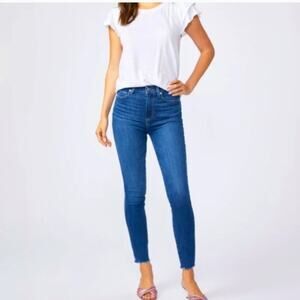 Paige Margot Ultra Skinny Raw Hem High Rise Jeans Size 30